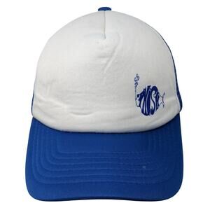 Magic Headwear Snapback Trucker Hat Blue One Size Adjustable Mesh Back Outdoor